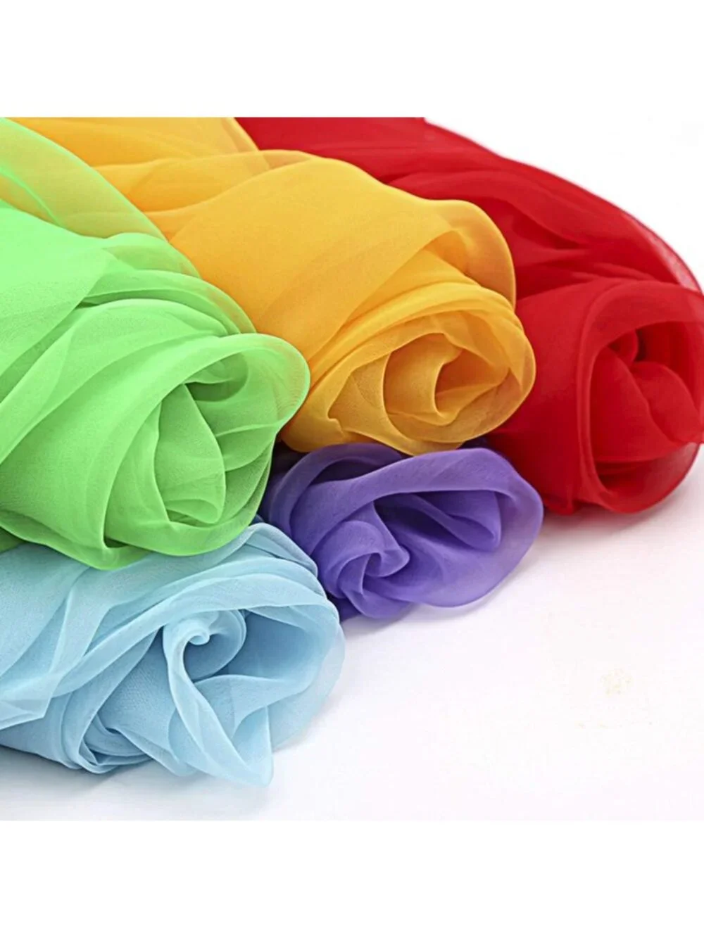 30 Pcs Colorful Sensory Juggling Scarves for Kids - 24x24 Inch Dance Props